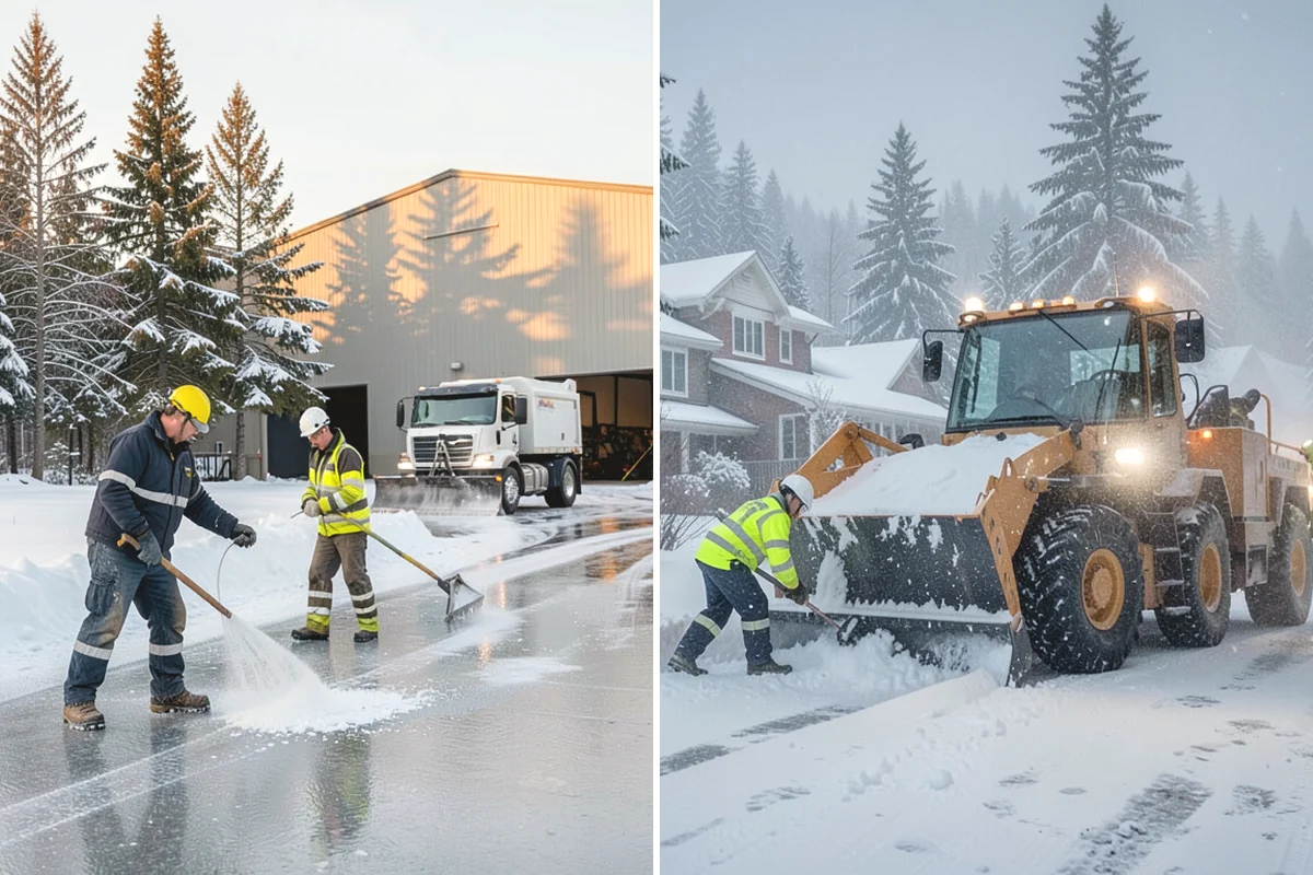 Sidewalk Shoveling in Mountlake Terrace, Snohomish County, WA - We shovel the full walk width to the surface