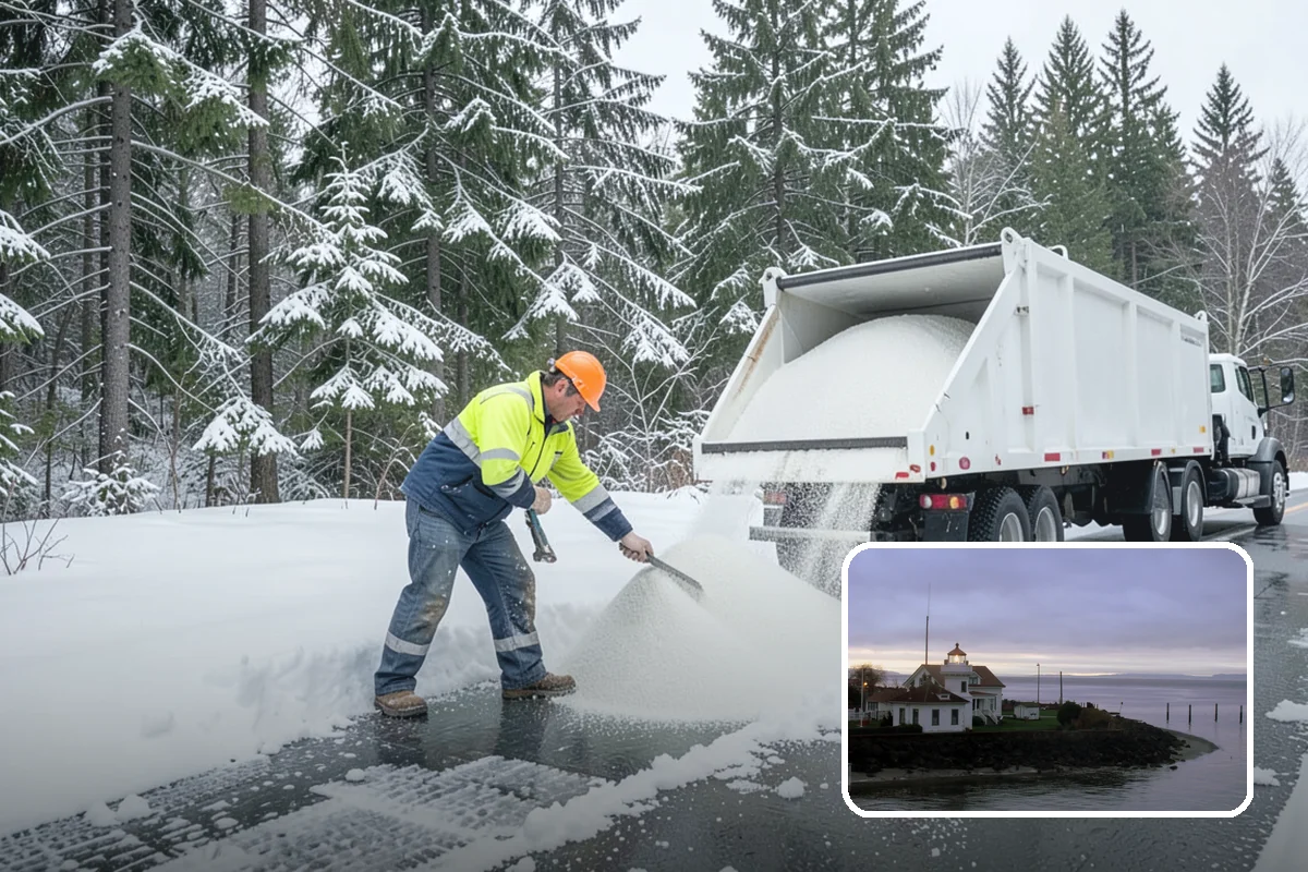 Sidewalk Shoveling in Mukilteo, Snohomish County, WA - Full-width clearing to the concrete