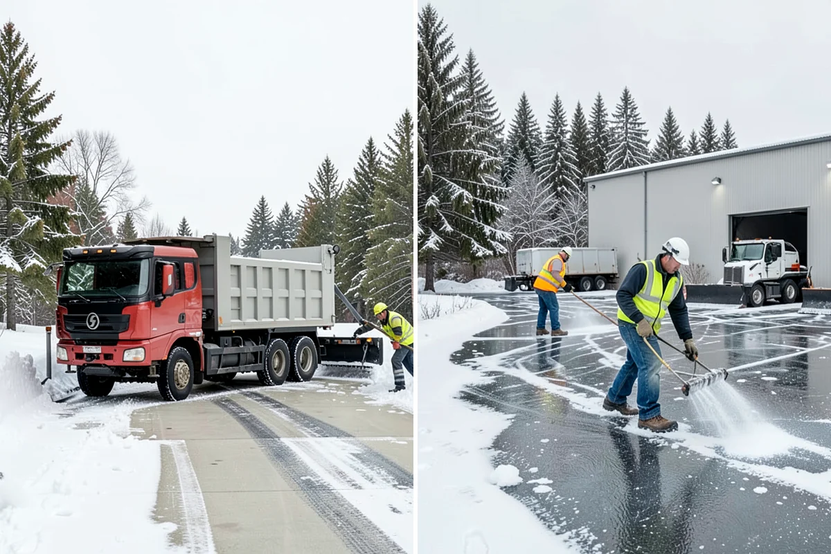 Sidewalk Shoveling in Normandy Park, King County, WA - We shovel the full walk width to the surface