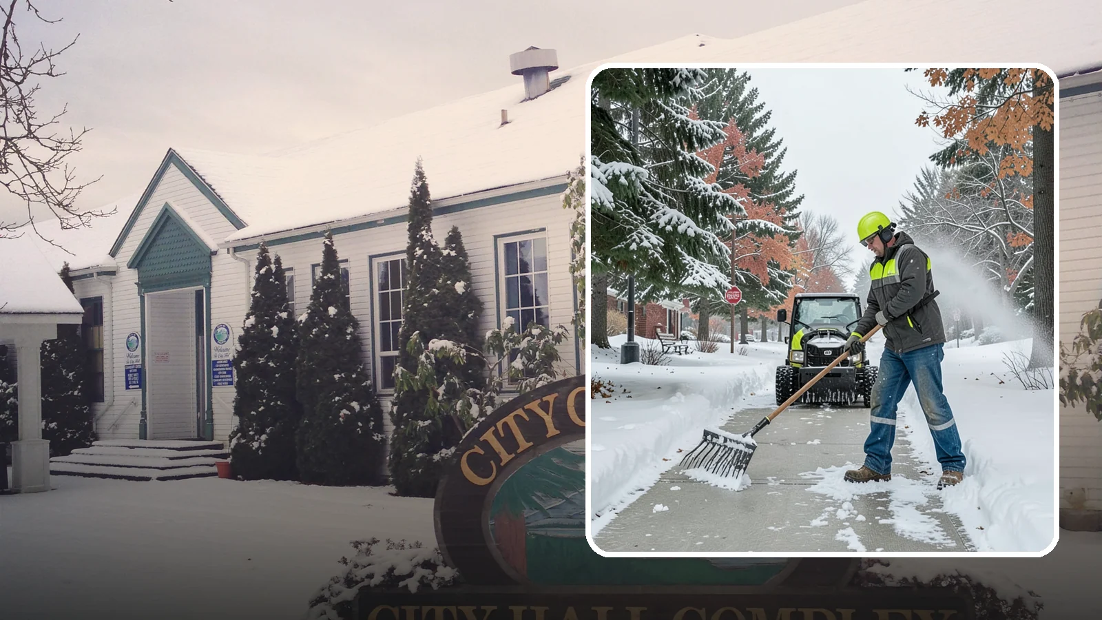 Sidewalk Shoveling in Pacific, King County, WA - We hand-shovel sidewalks clean and clear so pedestrians have safe, full-width passage.