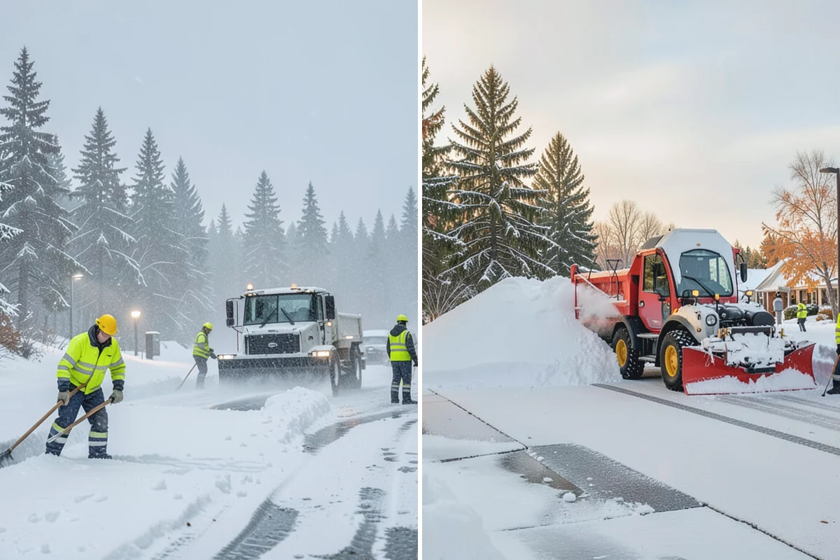 Sidewalk Shoveling in Renton, King County, WA - We shovel the full walk width to the surface