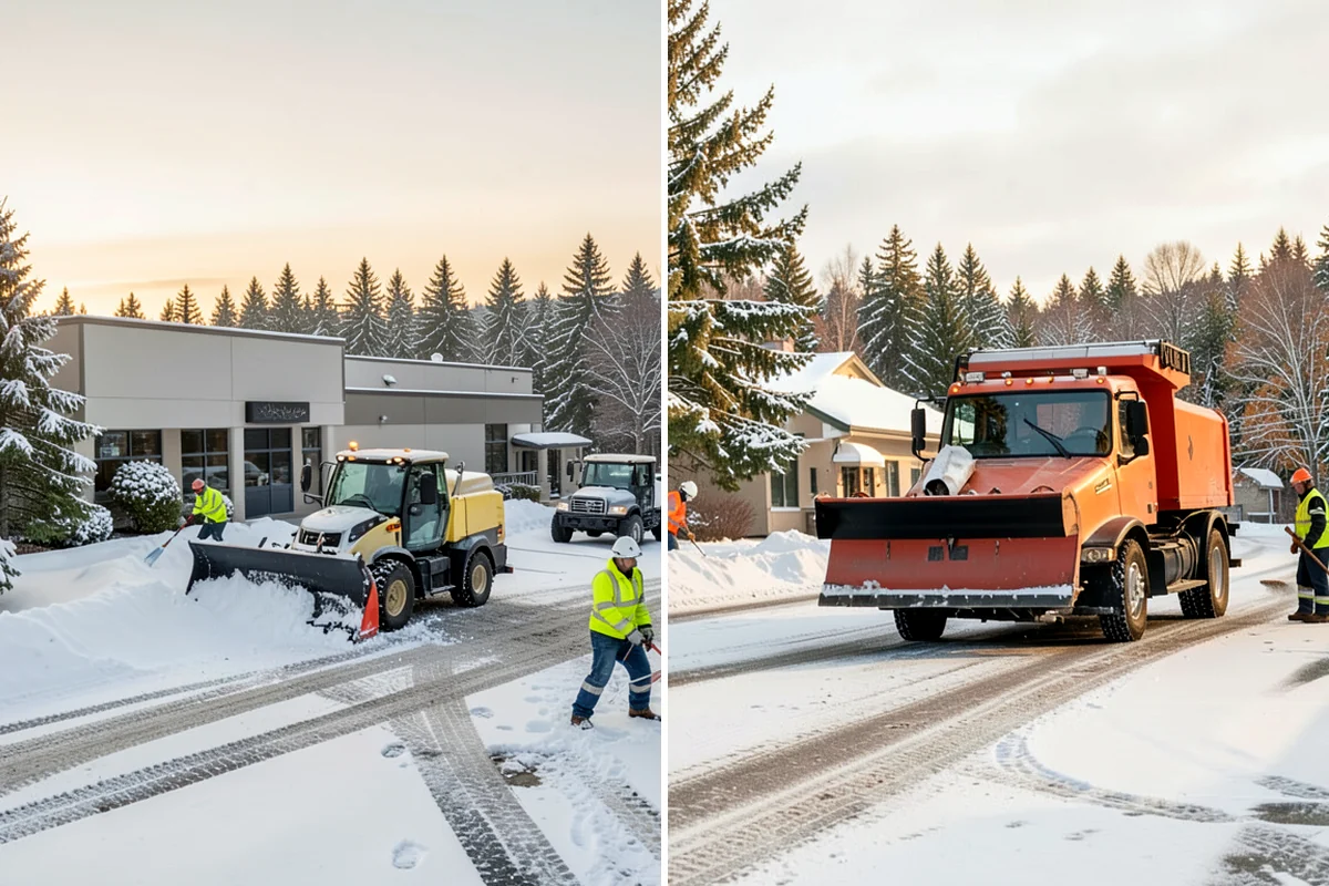 Sidewalk Shoveling in SeaTac, King County, WA - We shovel the full walk width to the surface