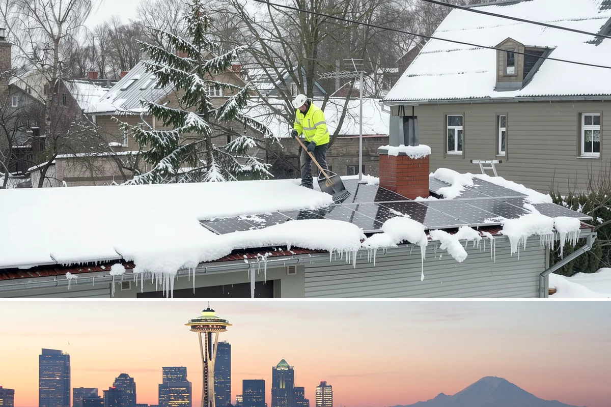 Sidewalk Shoveling in Seattle, King County, WA - Sidewalk shoveling follows every snowfall through the winter months.