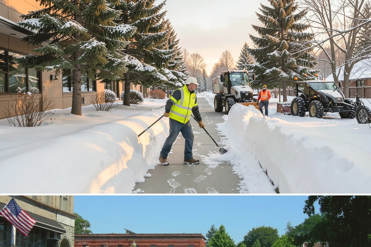 Sidewalk Shoveling in Snohomish, Snohomish County, WA - Sidewalk shoveling follows every snowfall through the winter months.