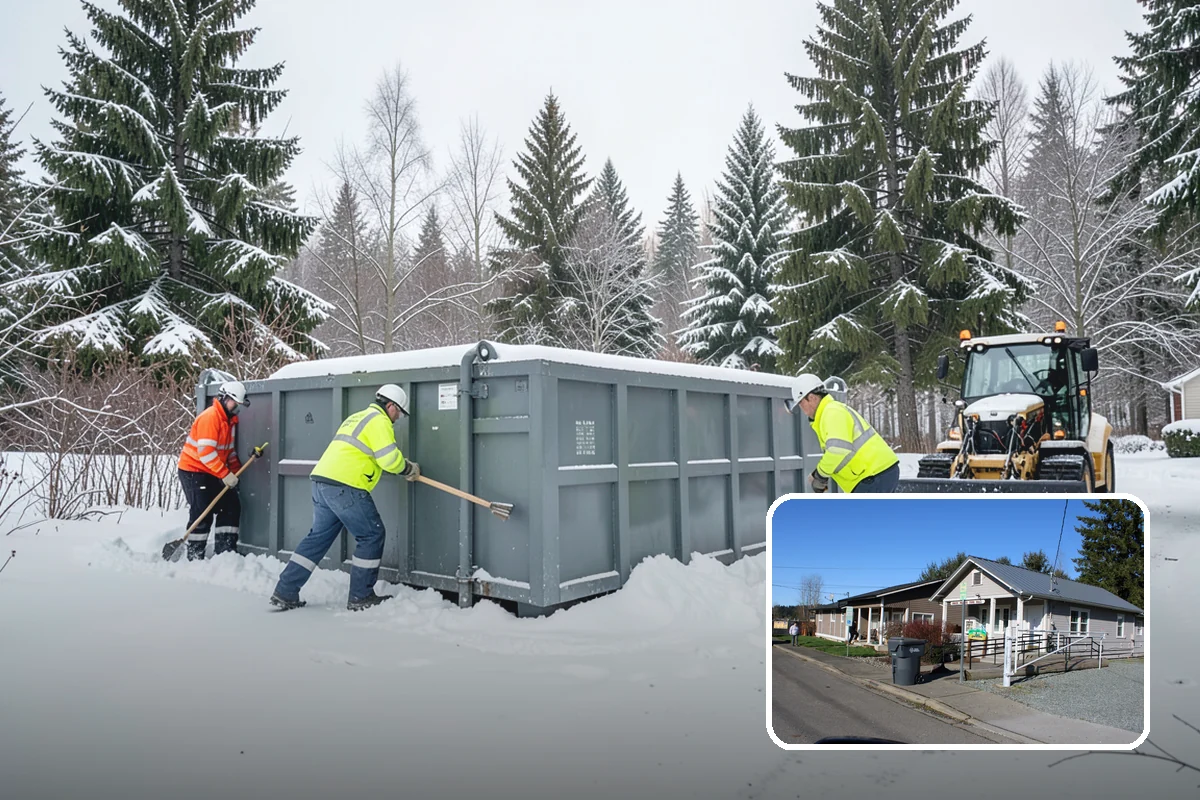 Sidewalk Shoveling in South Prairie, Pierce County, WA - Full-width clearing to the concrete