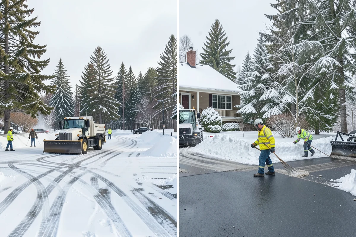 Sidewalk Shoveling in South Prairie, Pierce County, WA - We shovel the full walk width to the surface