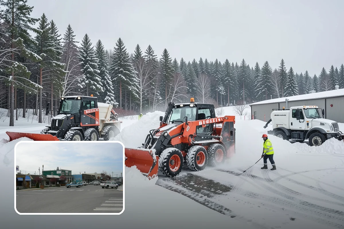 Sidewalk Shoveling in Stanwood, Snohomish County, WA - Full-width clearing to the concrete