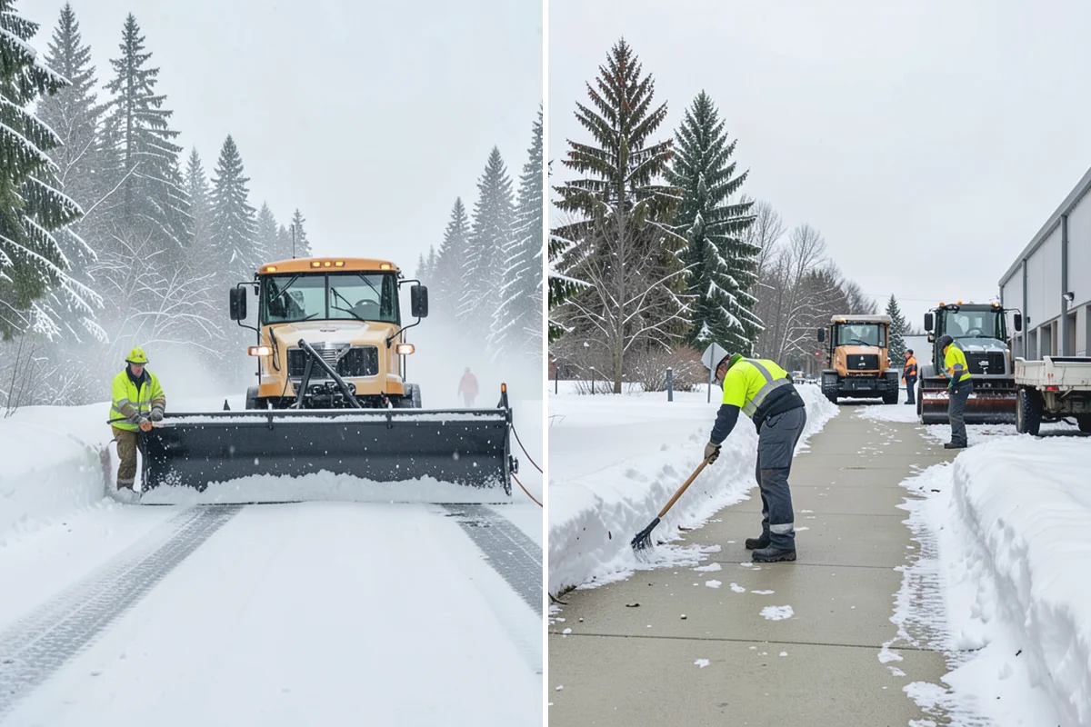 Sidewalk Shoveling in Wilkeson, Pierce County, WA - We shovel the full walk width to the surface