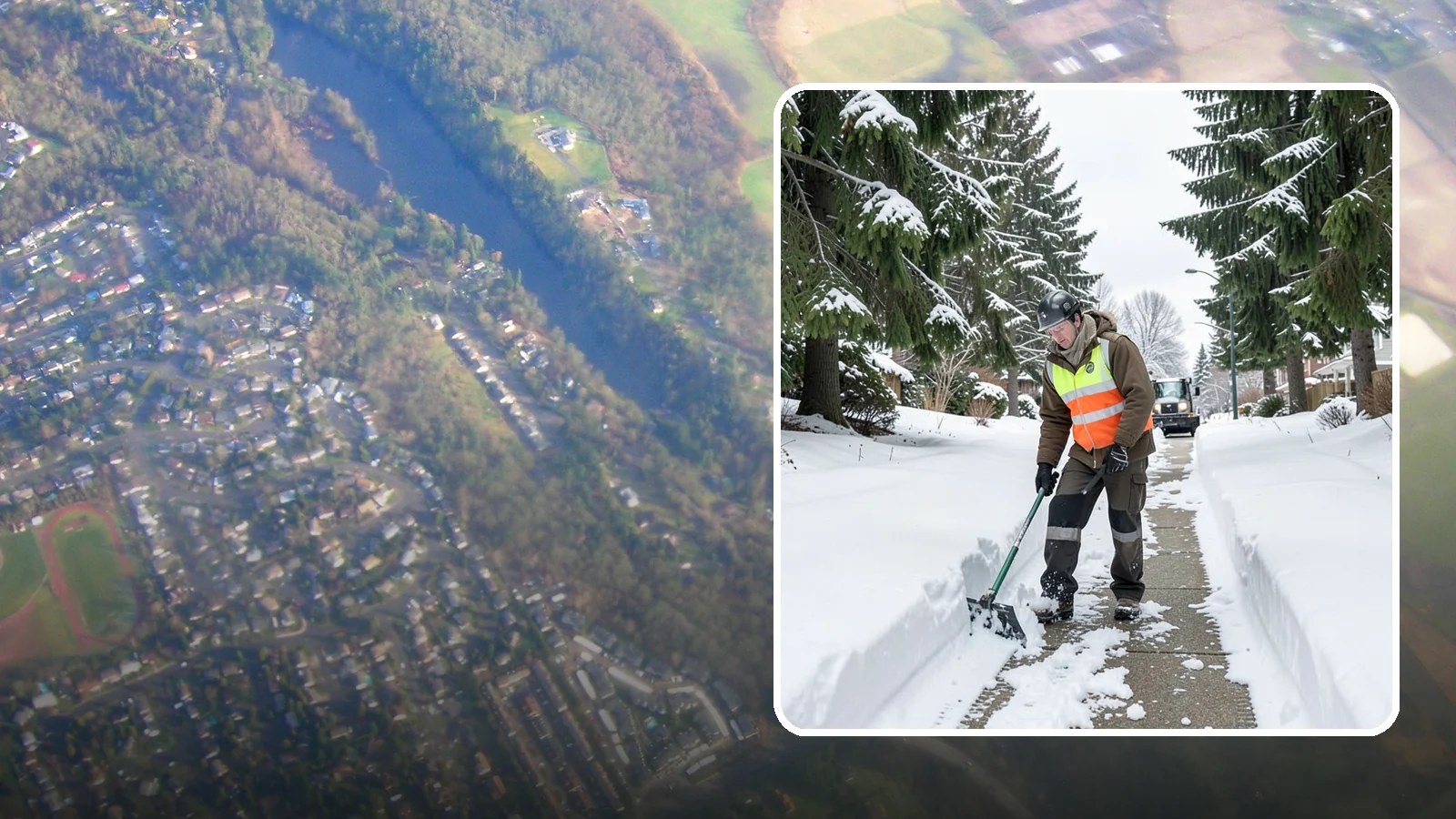 Sidewalk Snow Removal in Algona, King County, WA - We clear the public sidewalk fronting your home so pedestrians pass safely and you stay within city ordinance.