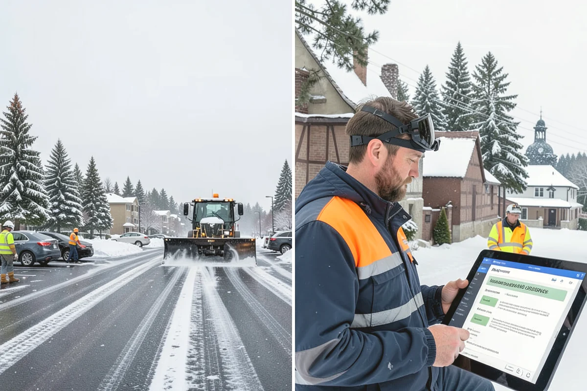 Sidewalk Snow Removal in Anacortes, Skagit County, WA - We identify the full length of frontage you are responsible for