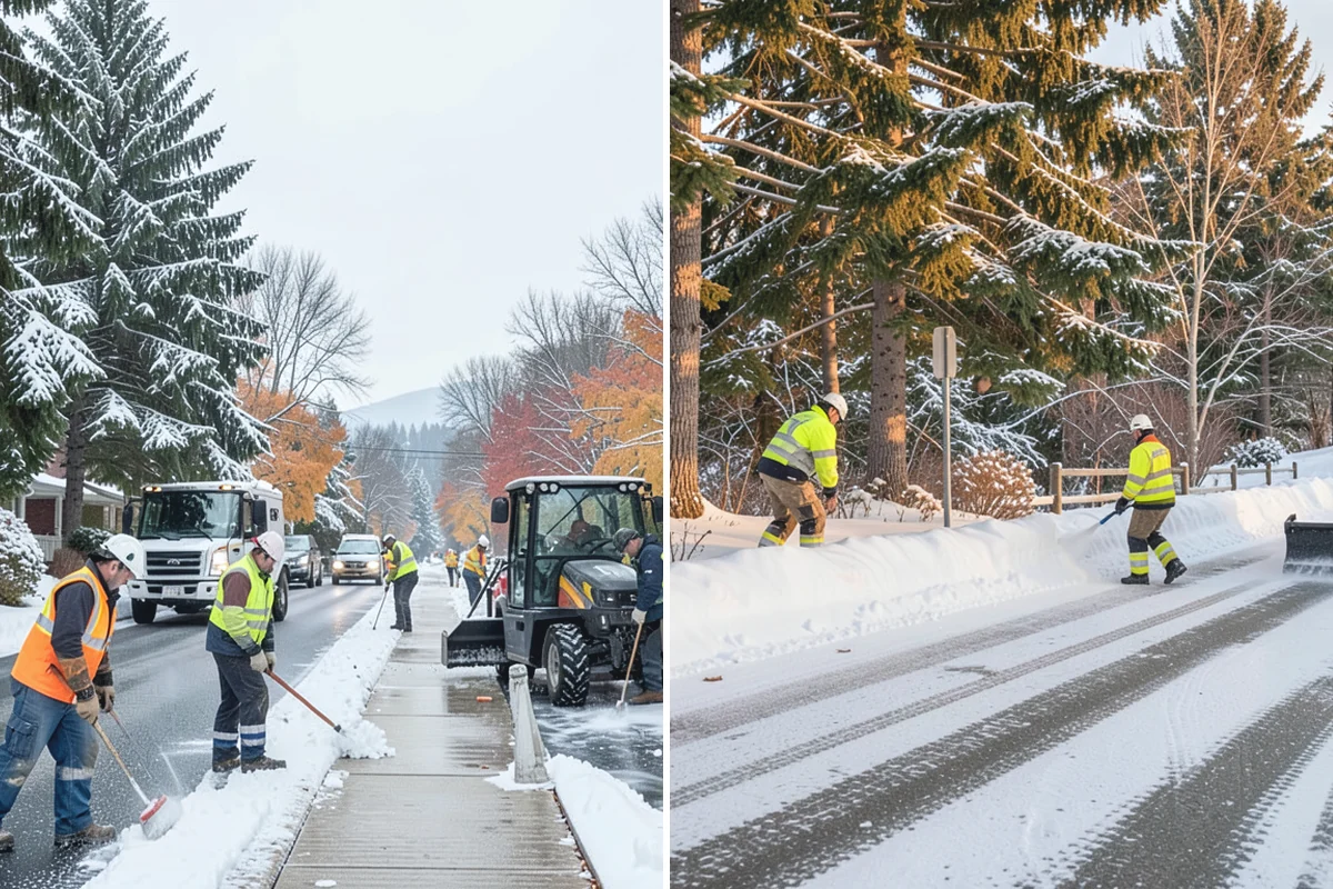 Sidewalk Snow Removal in Auburn, King County, WA - We identify the full length of frontage you are responsible for