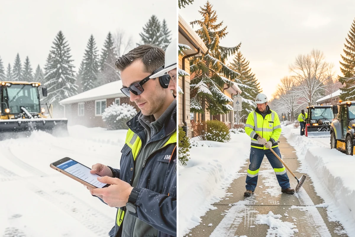 Sidewalk Snow Removal in Bellevue, King County, WA - We identify the full length of frontage you are responsible for