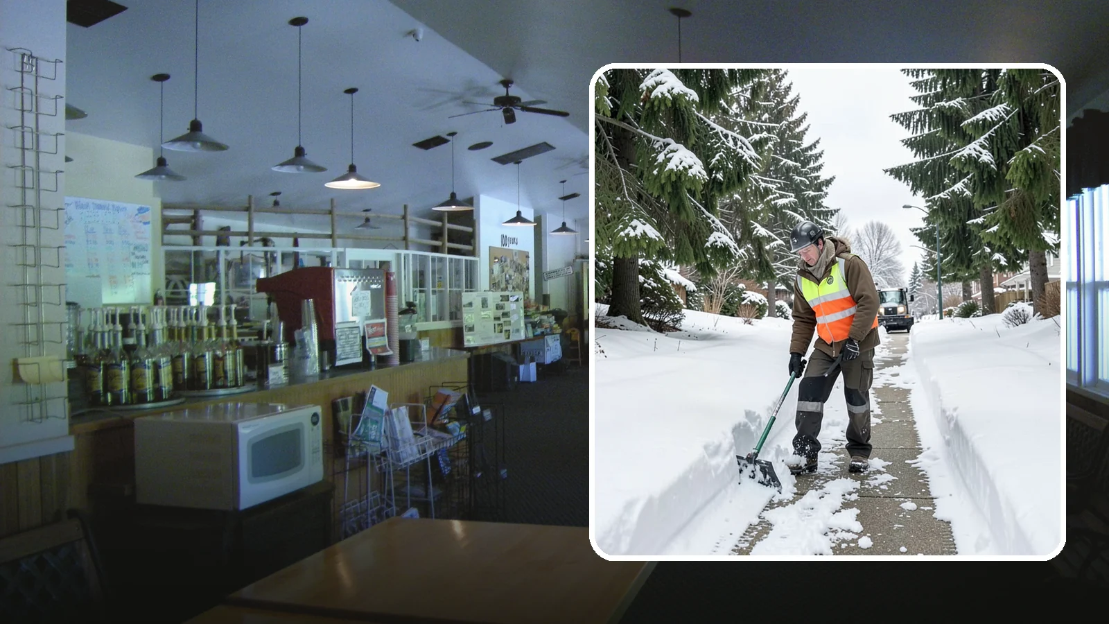 Sidewalk Snow Removal in Black Diamond, King County, WA - We clear the public sidewalk fronting your home so pedestrians pass safely and you stay within city ordinance.