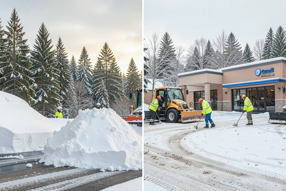 Sidewalk Snow Removal in Bonney Lake, Pierce County, WA - We identify the full length of frontage you are responsible for