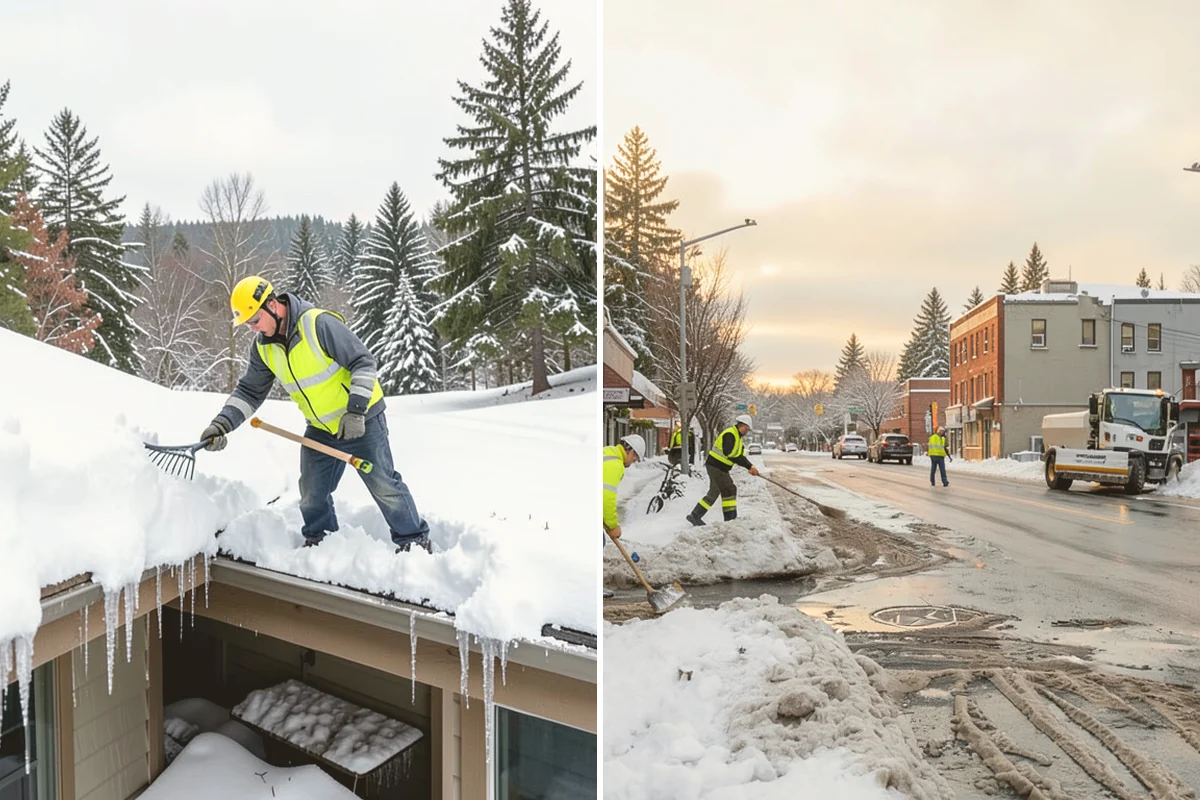 Sidewalk Snow Removal in Brier, Snohomish County, WA - We identify the full length of frontage you are responsible for