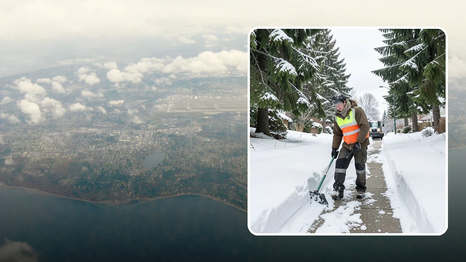 Sidewalk Snow Removal in Burien, King County, WA - We clear the public sidewalk fronting your home so pedestrians pass safely and you stay within city ordinance.