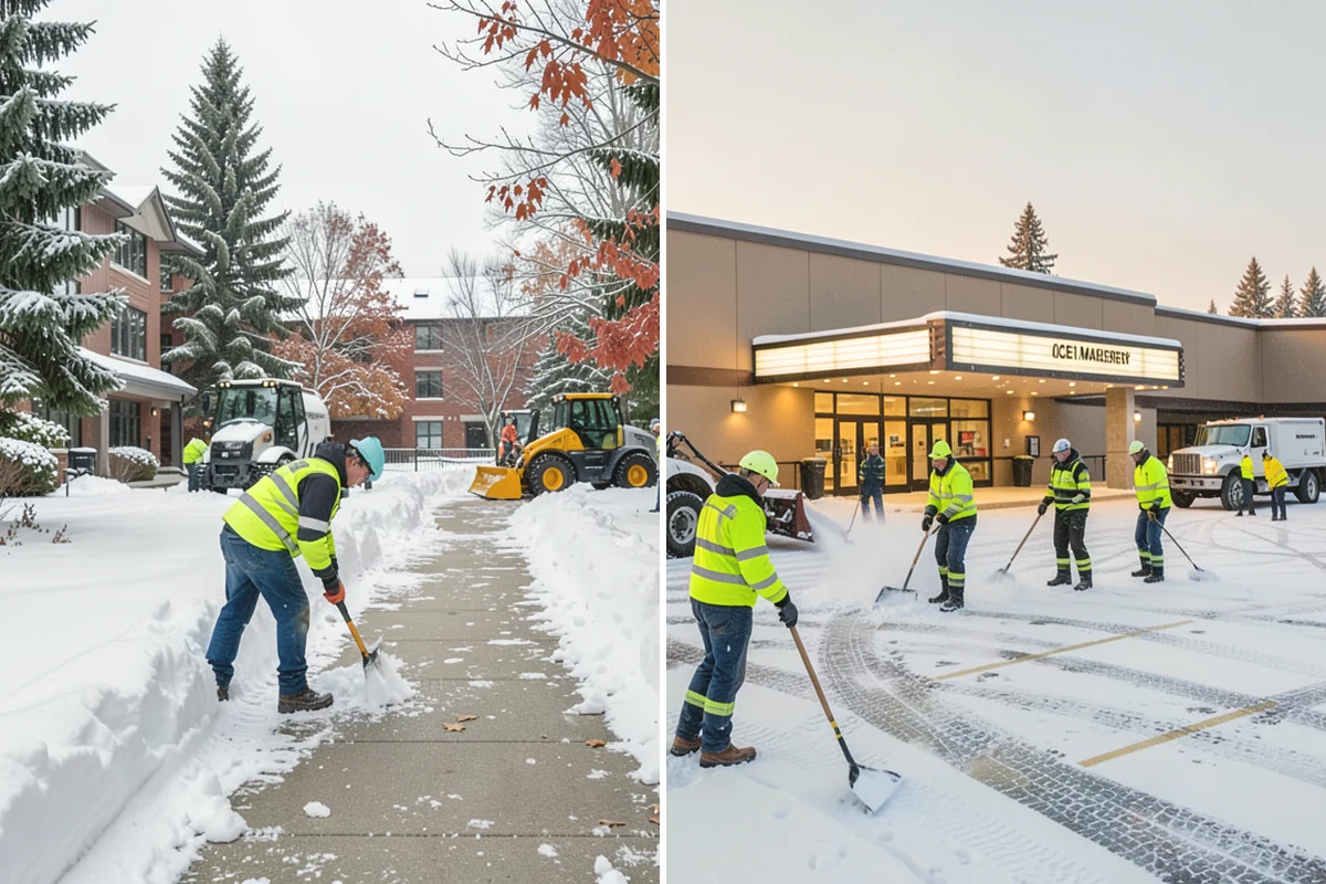 Sidewalk Snow Removal in Burlington, Skagit County, WA - We identify the full length of frontage you are responsible for