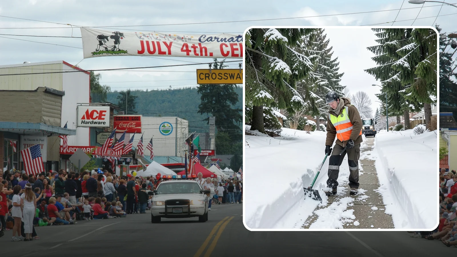 Sidewalk Snow Removal in Carnation, King County, WA - We clear the public sidewalk fronting your home so pedestrians pass safely and you stay within city ordinance.