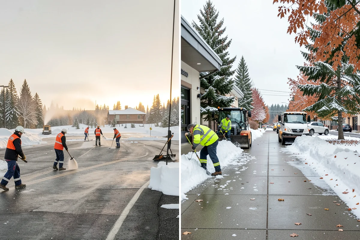 Sidewalk Snow Removal in Clyde Hill, King County, WA - We identify the full length of frontage you are responsible for