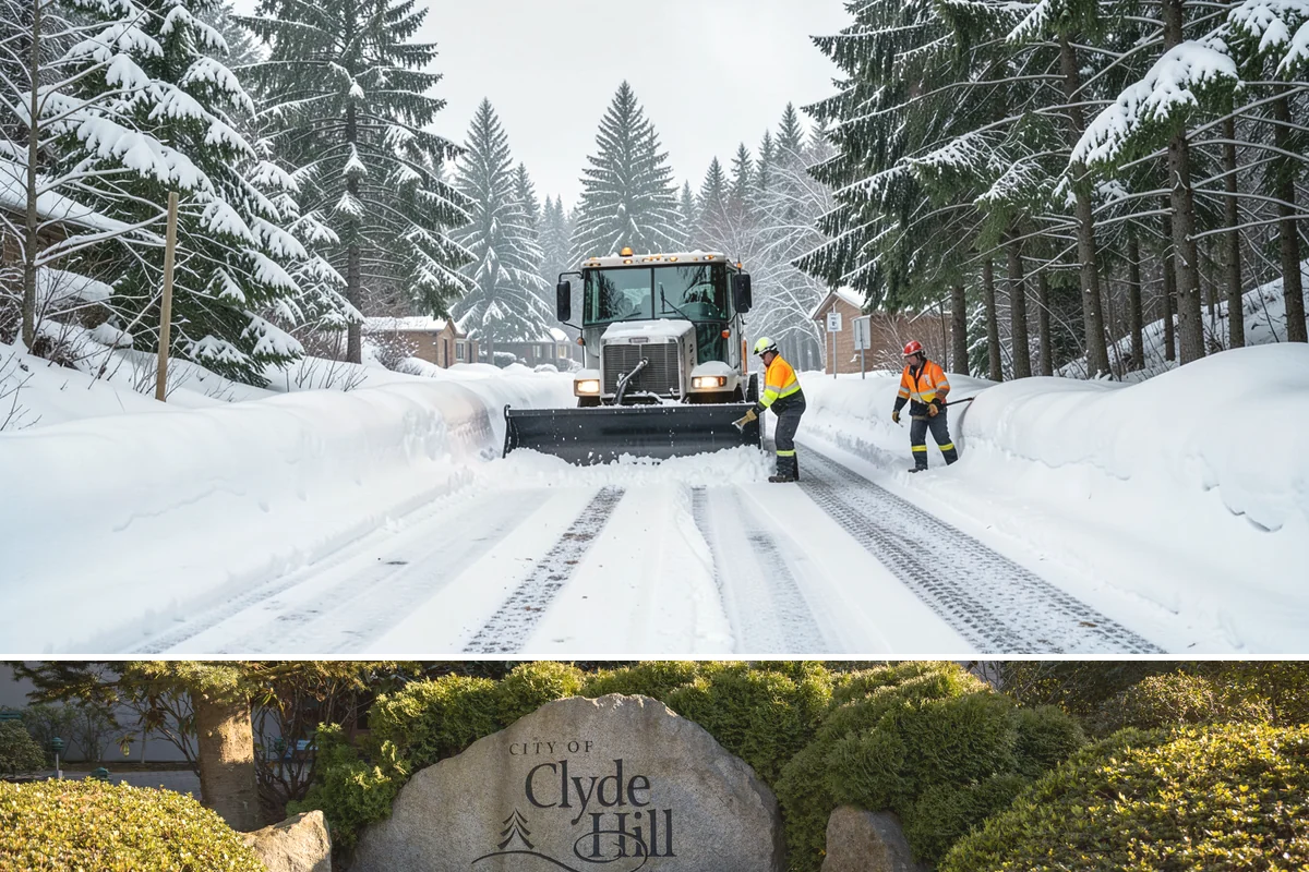 Sidewalk Snow Removal in Clyde Hill, King County, WA - Sign up before the holidays so your frontage is covered the moment a lowland freeze triggers your city's clearing deadline.