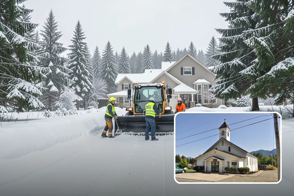 Sidewalk Snow Removal in Concrete, Skagit County, WA - Keeps you compliant with local snow-clearing ordinances
