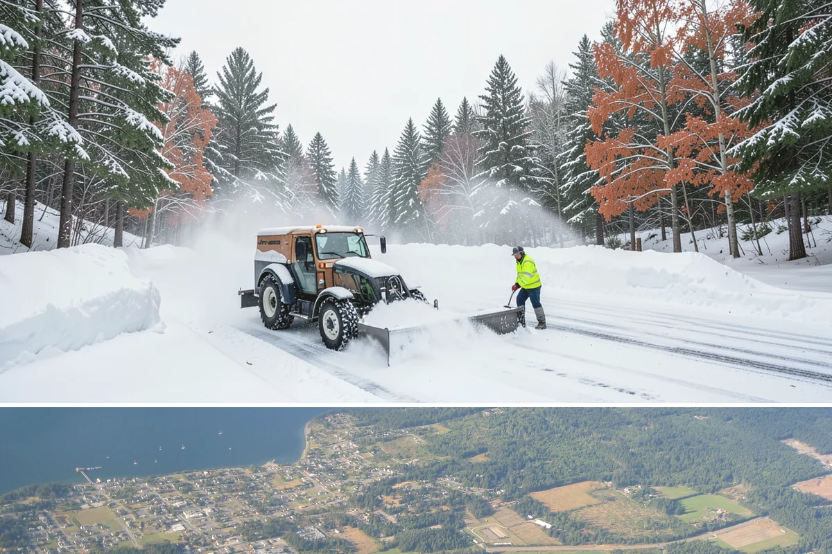 Sidewalk Snow Removal in Coupeville, Island County, WA - Sign up before the holidays so your frontage is covered the moment a lowland freeze triggers your city's clearing deadline.
