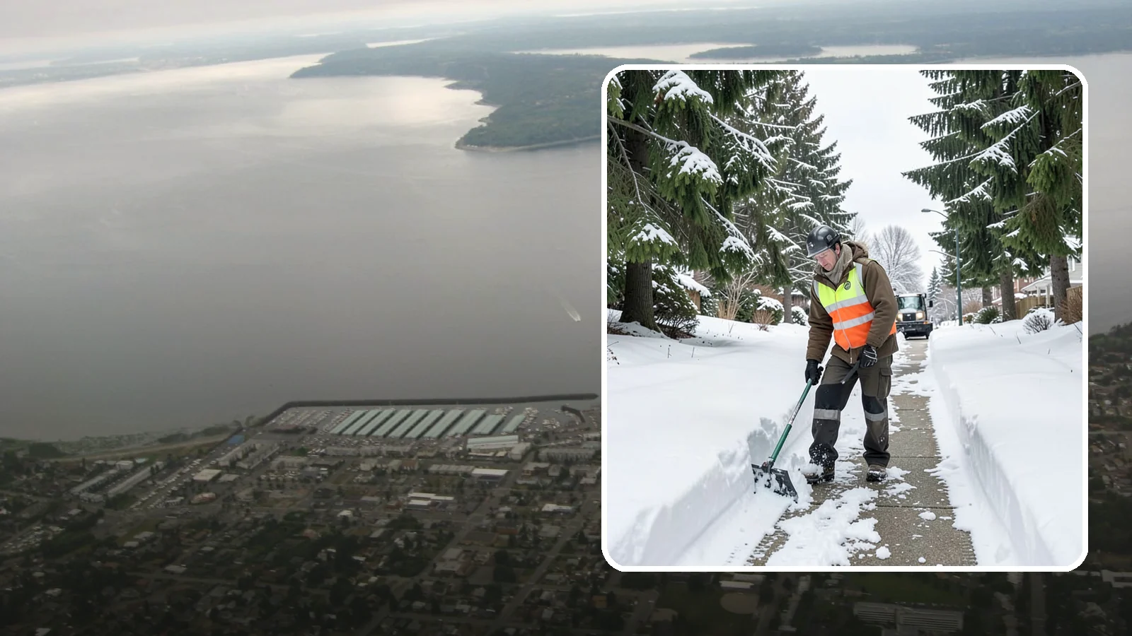 Sidewalk Snow Removal in Des Moines, King County, WA - We clear the public sidewalk fronting your home so pedestrians pass safely and you stay within city ordinance.