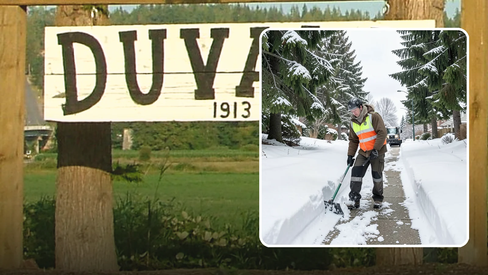 Sidewalk Snow Removal in Duvall, King County, WA - We clear the public sidewalk fronting your home so pedestrians pass safely and you stay within city ordinance.