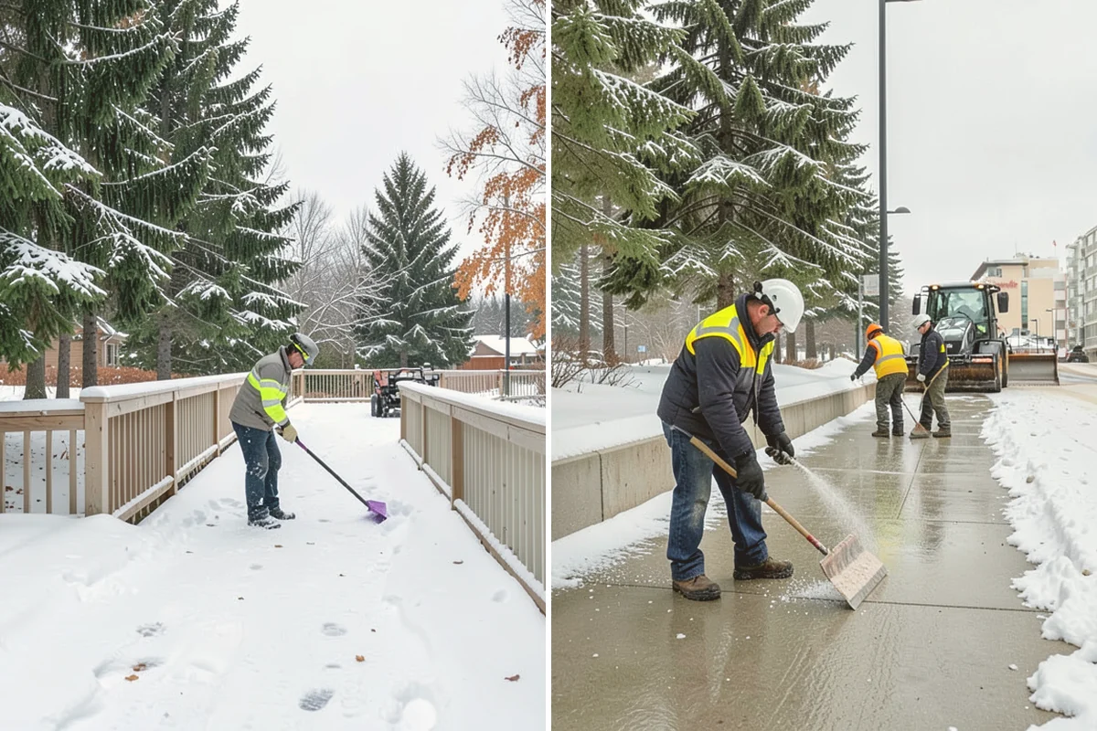 Sidewalk Snow Removal in Edmonds, Snohomish County, WA - We identify the full length of frontage you are responsible for