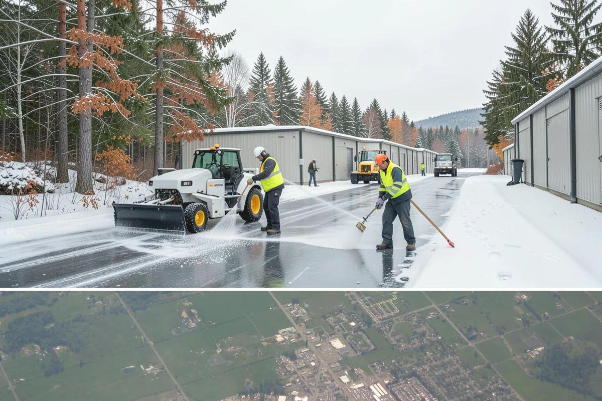 Sidewalk Snow Removal in Enumclaw, King County, WA - Sign up before the holidays so your frontage is covered the moment a lowland freeze triggers your city's clearing deadline.