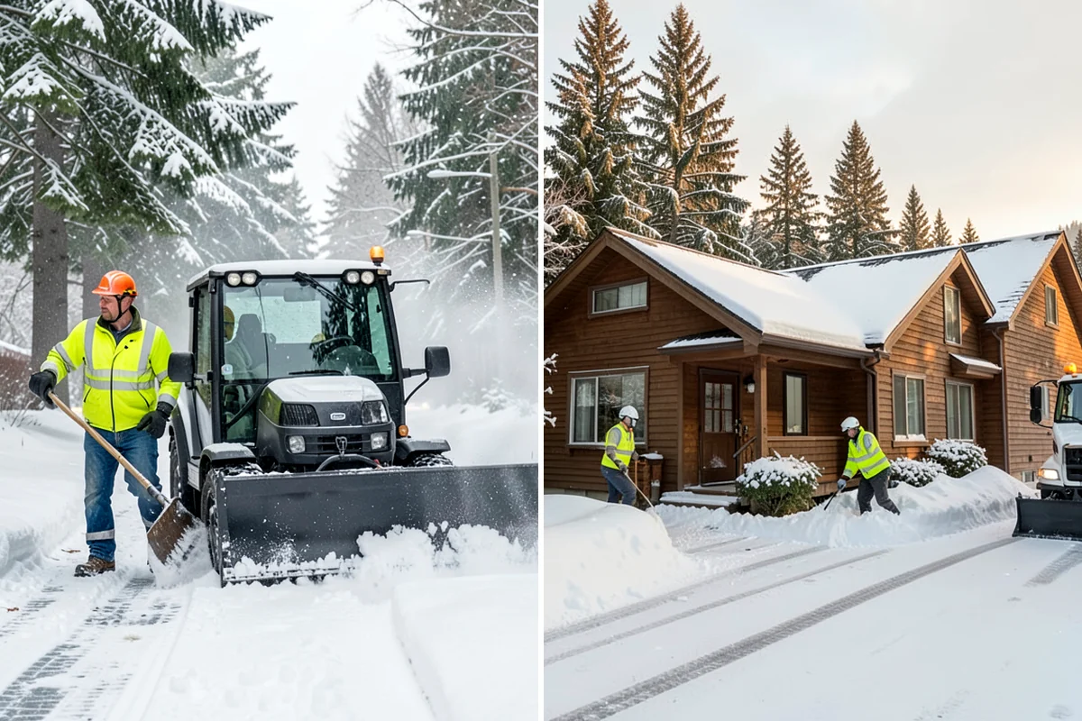 Sidewalk Snow Removal in Everett, Snohomish County, WA - We identify the full length of frontage you are responsible for