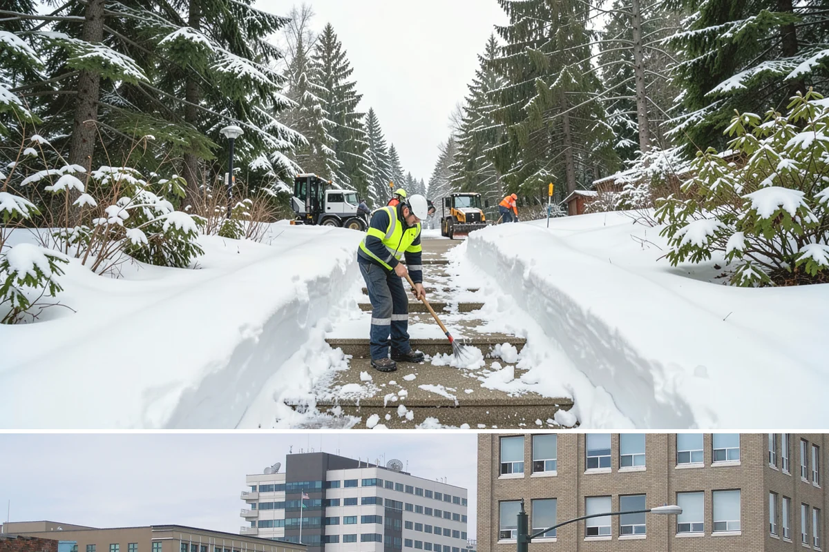 Sidewalk Snow Removal in Everett, Snohomish County, WA - Sign up before the holidays so your frontage is covered the moment a lowland freeze triggers your city's clearing deadline.