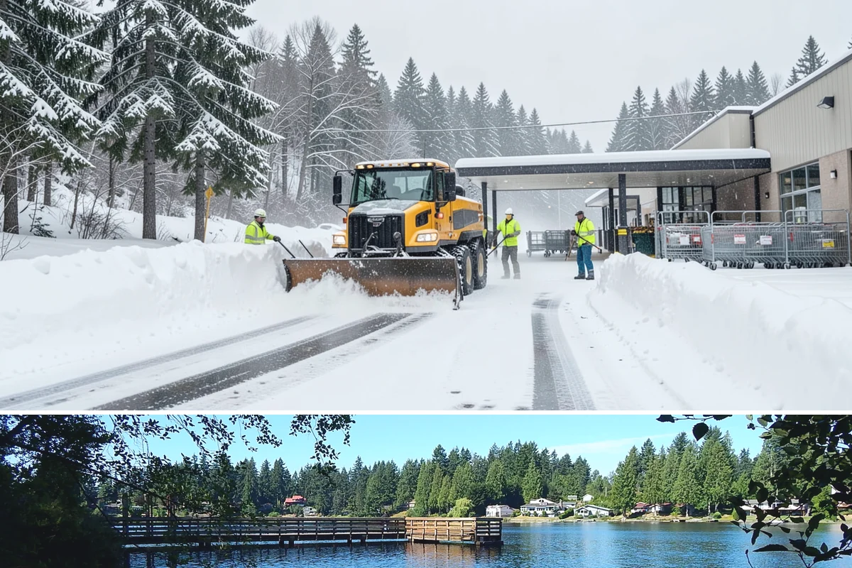 Sidewalk Snow Removal in Federal Way, King County, WA - Sign up before the holidays so your frontage is covered the moment a lowland freeze triggers your city's clearing deadline.