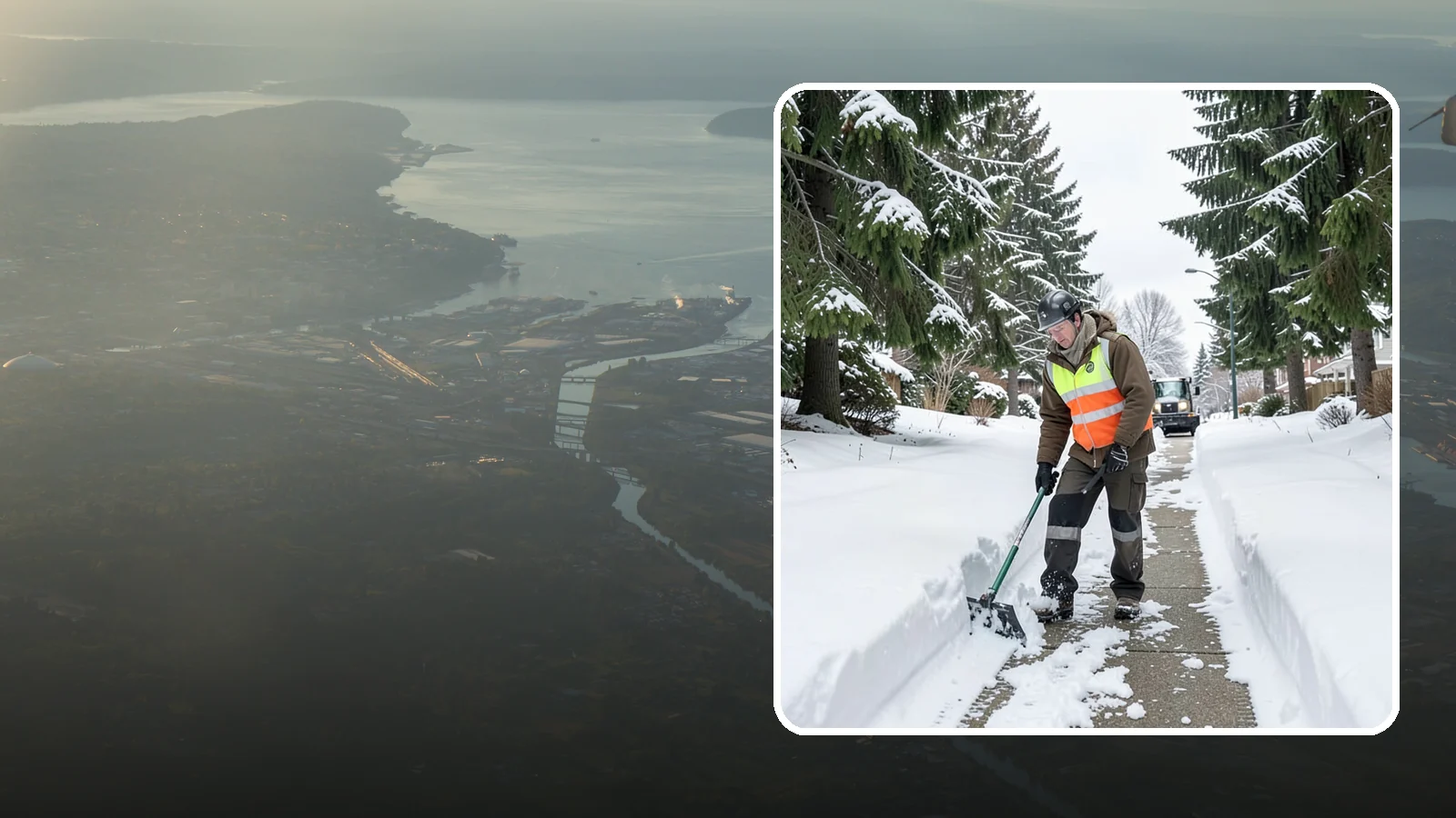 Sidewalk Snow Removal in Fife, Pierce County, WA - We clear the public sidewalk fronting your home so pedestrians pass safely and you stay within city ordinance.