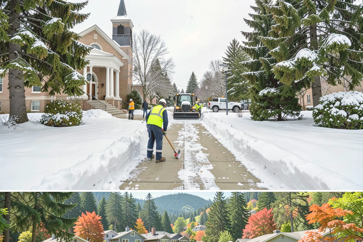 Sidewalk Snow Removal in Fircrest, Pierce County, WA - Sign up before the holidays so your frontage is covered the moment a lowland freeze triggers your city's clearing deadline.