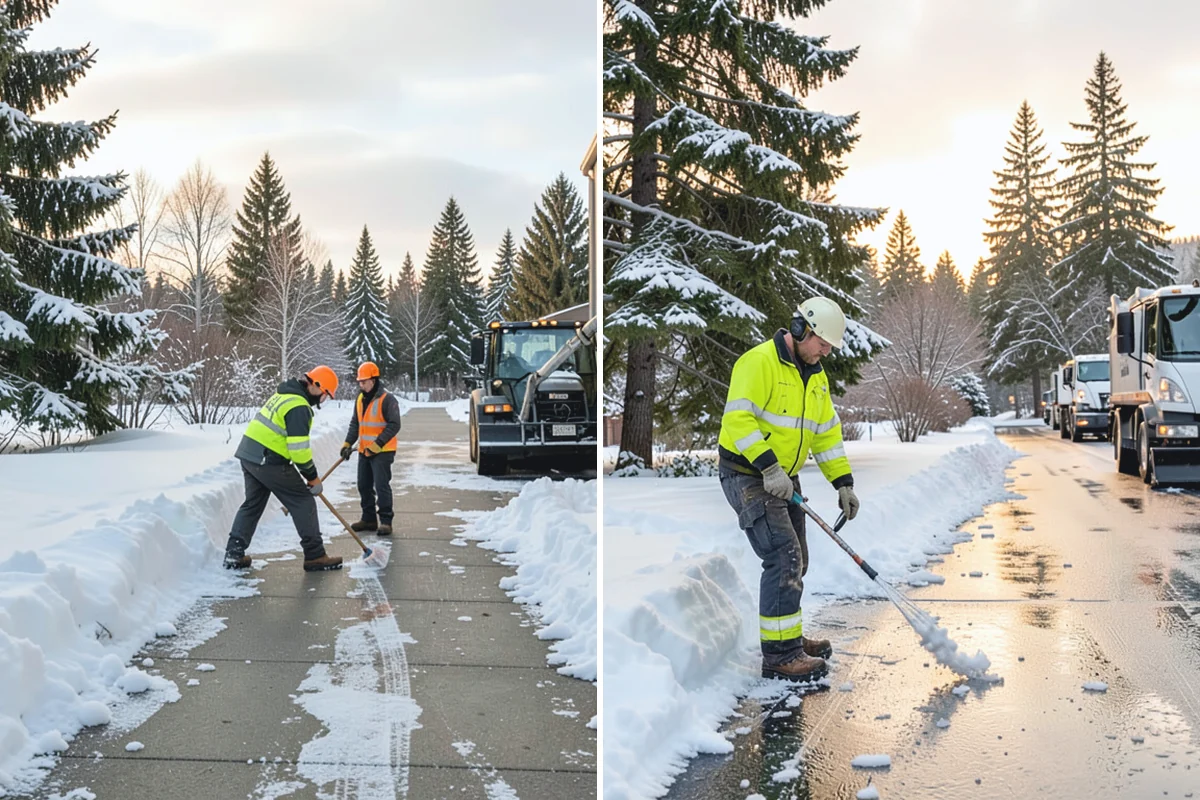 Sidewalk Snow Removal in Hamilton, Skagit County, WA - We identify the full length of frontage you are responsible for