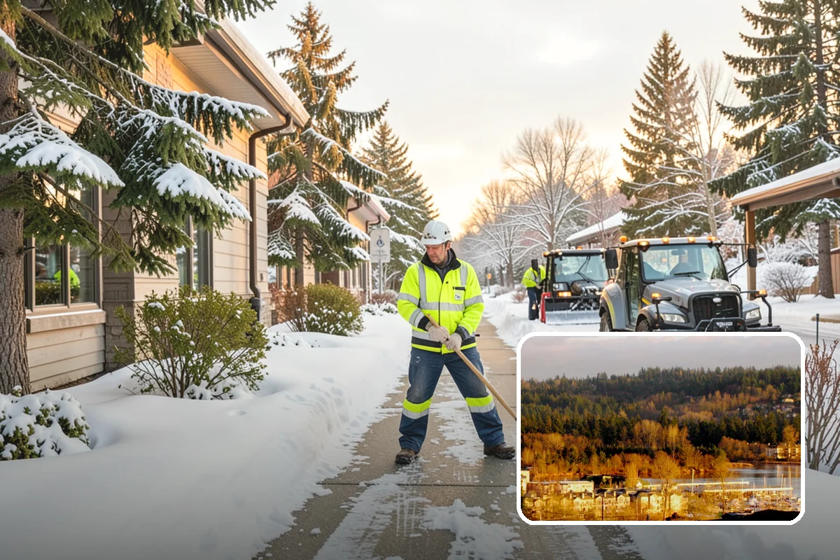 Sidewalk Snow Removal in Kenmore, King County, WA - Keeps you compliant with local snow-clearing ordinances