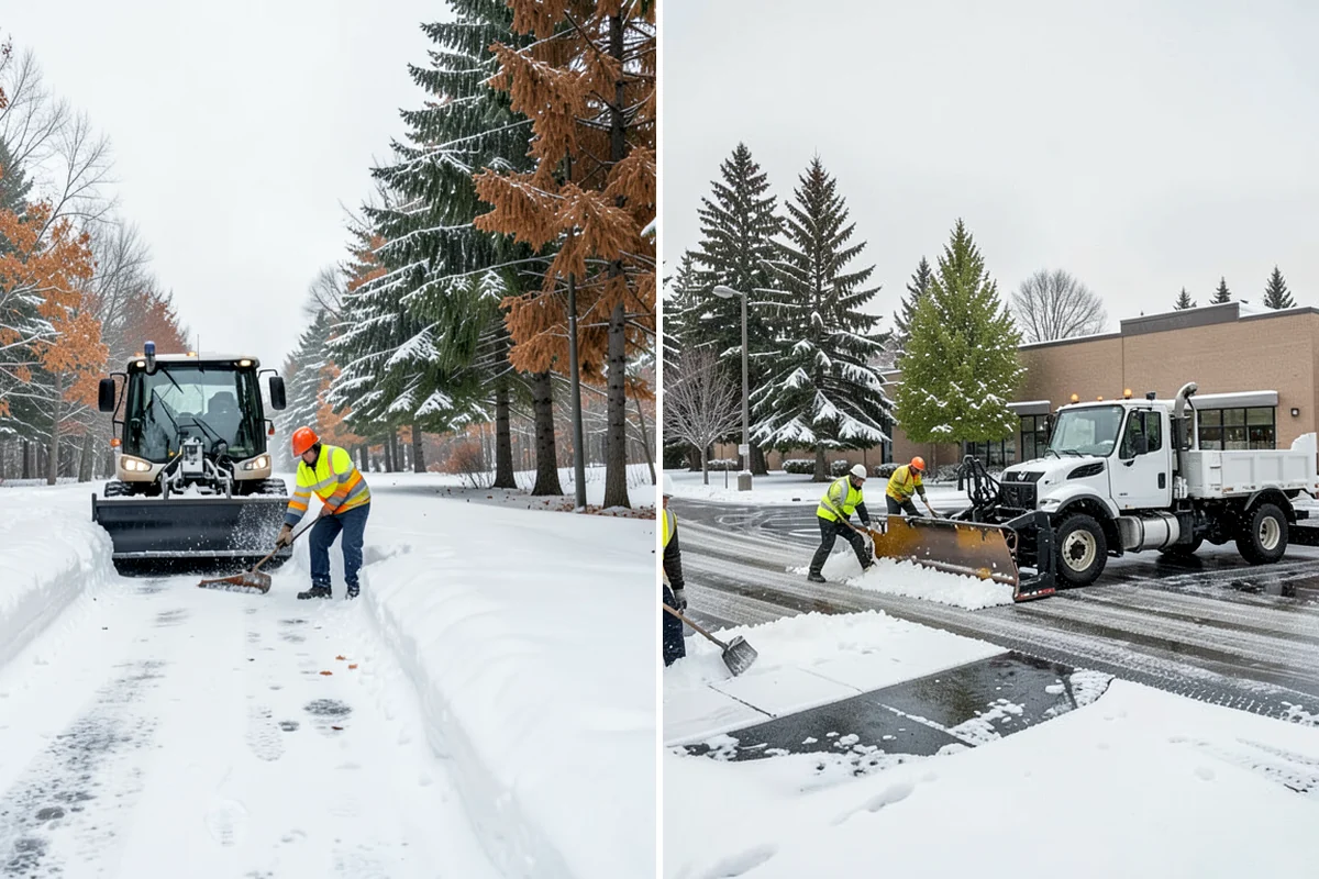 Sidewalk Snow Removal in Kenmore, King County, WA - We identify the full length of frontage you are responsible for