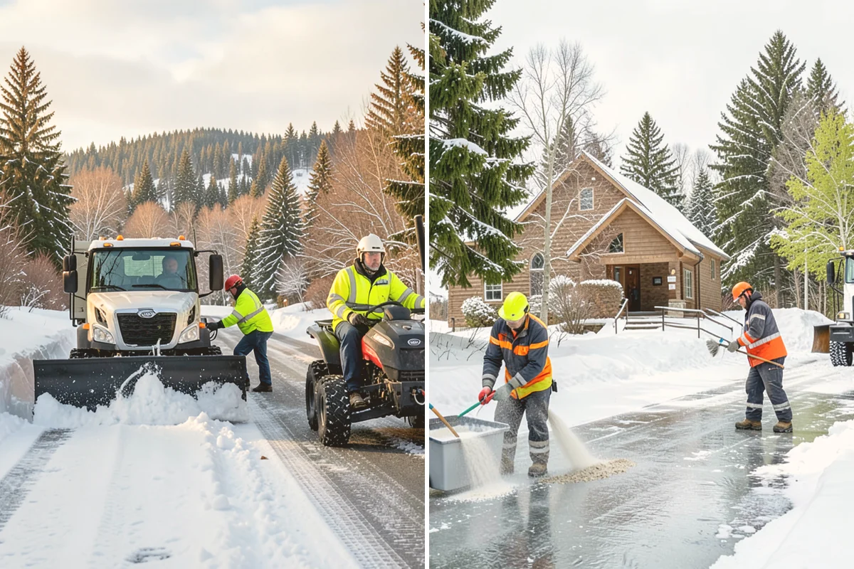 Sidewalk Snow Removal in Kirkland, King County, WA - We identify the full length of frontage you are responsible for
