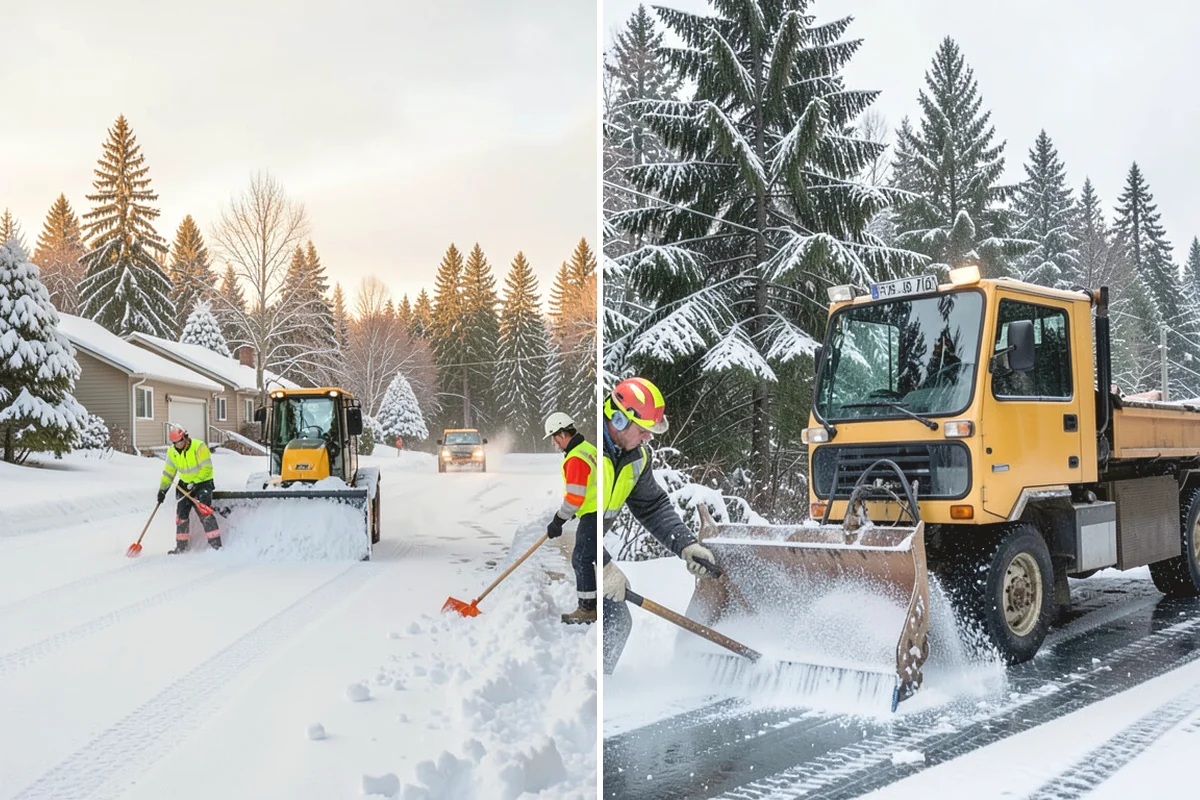 Sidewalk Snow Removal in La Conner, Skagit County, WA - We identify the full length of frontage you are responsible for