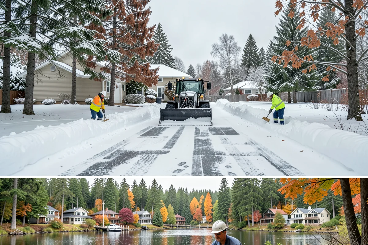 Sidewalk Snow Removal in La Conner, Skagit County, WA - Sign up before the holidays so your frontage is covered the moment a lowland freeze triggers your city's clearing deadline.