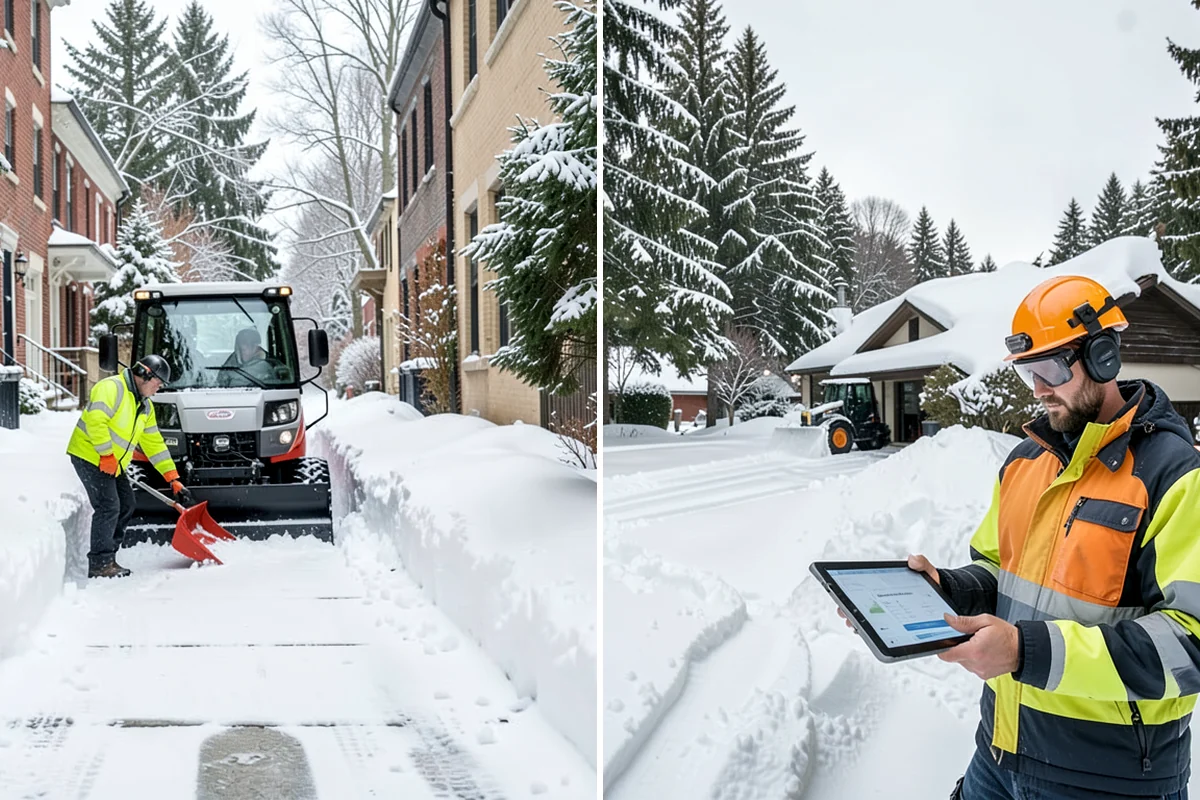 Sidewalk Snow Removal in Lake Forest Park, King County, WA - We identify the full length of frontage you are responsible for