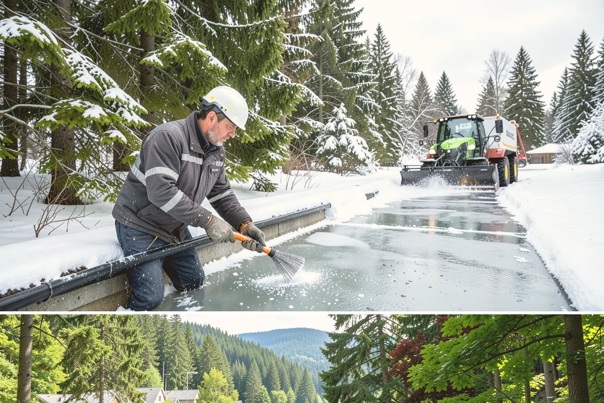 Sidewalk Snow Removal in Lake Forest Park, King County, WA - Sign up before the holidays so your frontage is covered the moment a lowland freeze triggers your city's clearing deadline.