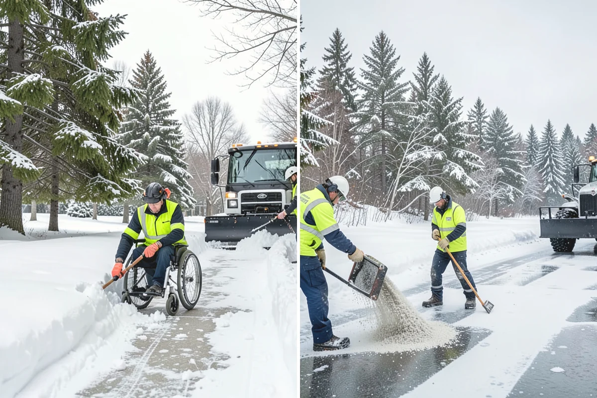 Sidewalk Snow Removal in Lake Stevens, Snohomish County, WA - We identify the full length of frontage you are responsible for