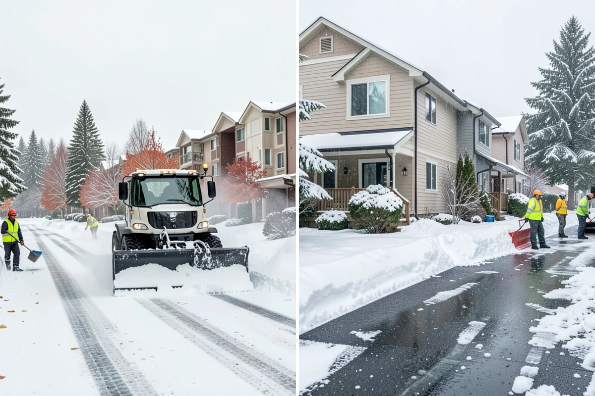 Sidewalk Snow Removal in Lakewood, Pierce County, WA - We identify the full length of frontage you are responsible for