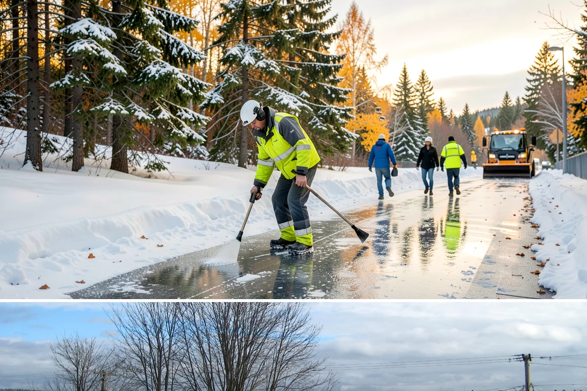 Sidewalk Snow Removal in Langley, Island County, WA - Sign up before the holidays so your frontage is covered the moment a lowland freeze triggers your city's clearing deadline.
