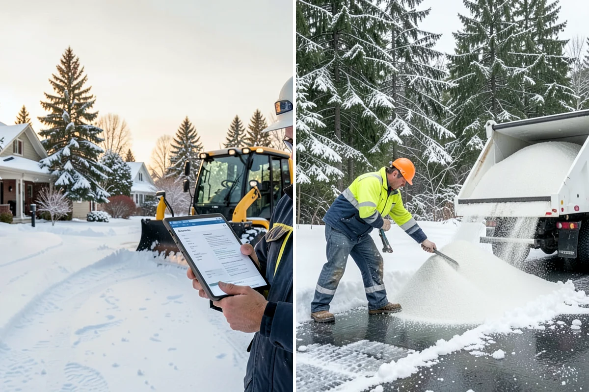 Sidewalk Snow Removal in Lyman, Skagit County, WA - We identify the full length of frontage you are responsible for