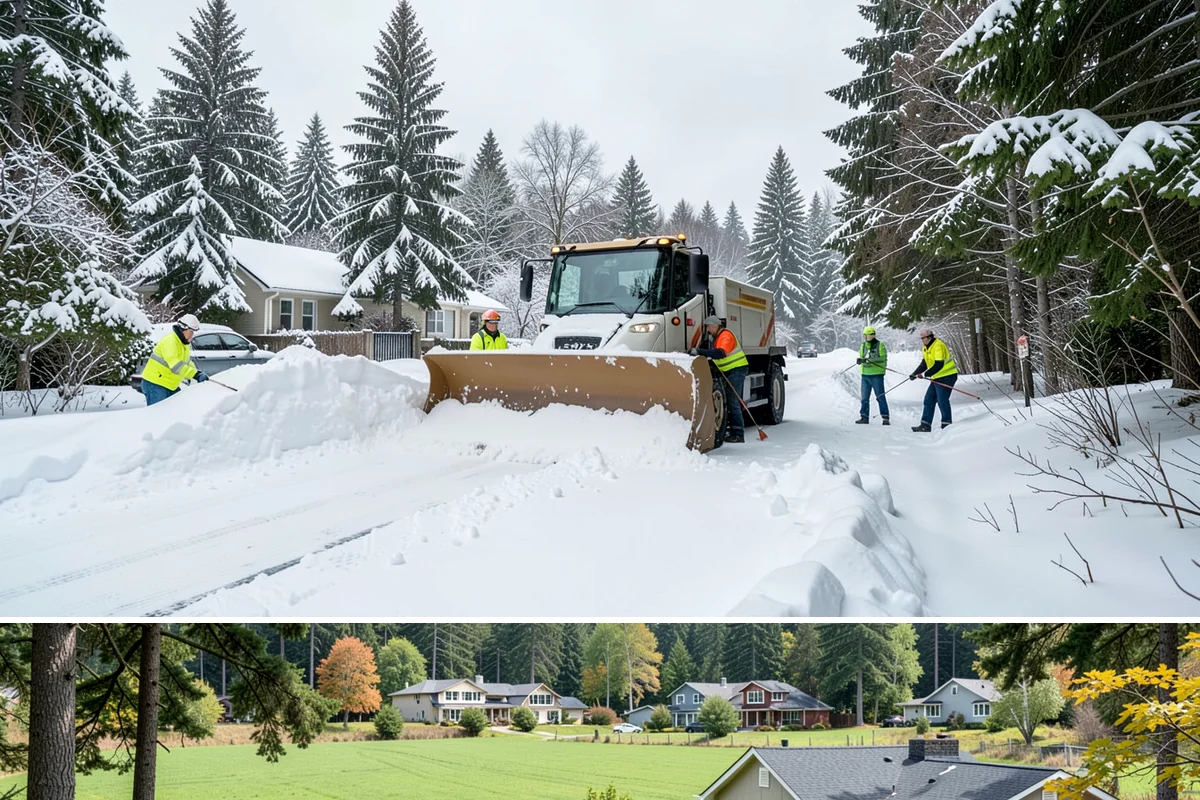 Sidewalk Snow Removal in Lyman, Skagit County, WA - Sign up before the holidays so your frontage is covered the moment a lowland freeze triggers your city's clearing deadline.