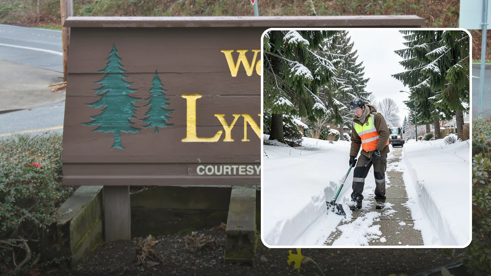 Sidewalk Snow Removal in Lynnwood, Snohomish County, WA - We clear the public sidewalk fronting your home so pedestrians pass safely and you stay within city ordinance.