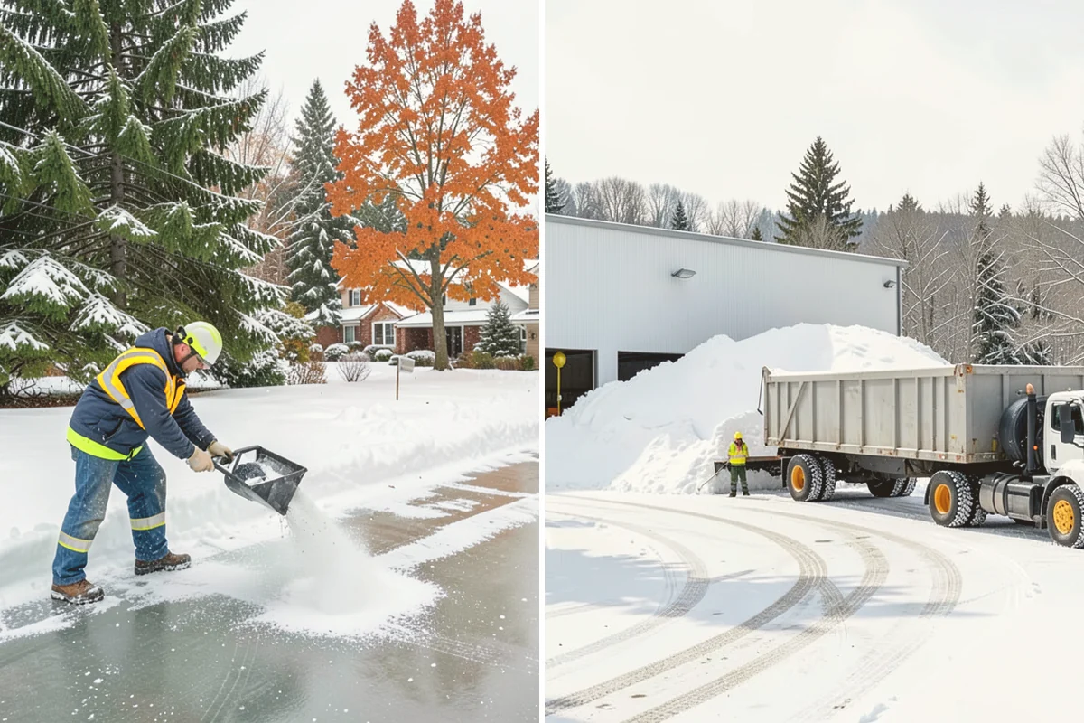 Sidewalk Snow Removal in Lynnwood, Snohomish County, WA - We identify the full length of frontage you are responsible for